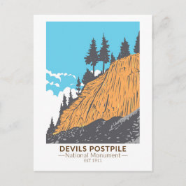 Postal Devils Postpile Monumento Nacional Vintage