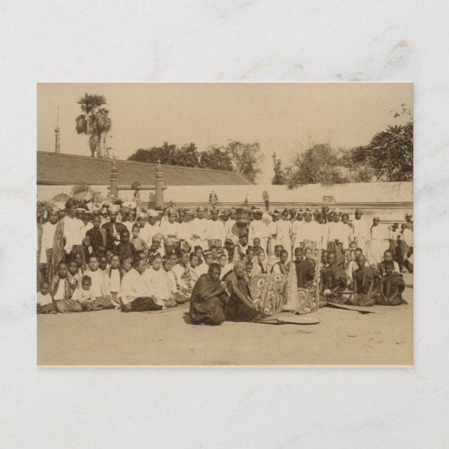 Postal Devociones en la Pagoda de Arakan, Mandalay, (Anverso)