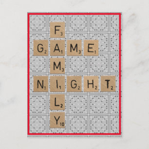 Postal Devolver la noche del juego familiar