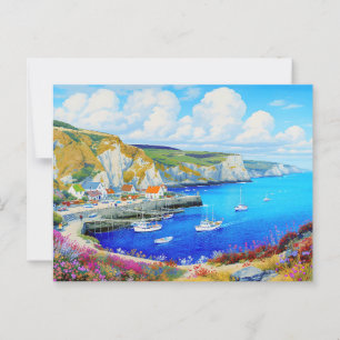 Postal "Devon Harbour Dreamscape" - Un paisaje marino ing