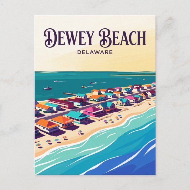 Postal Dewey Beach EE. UU. (Anverso)