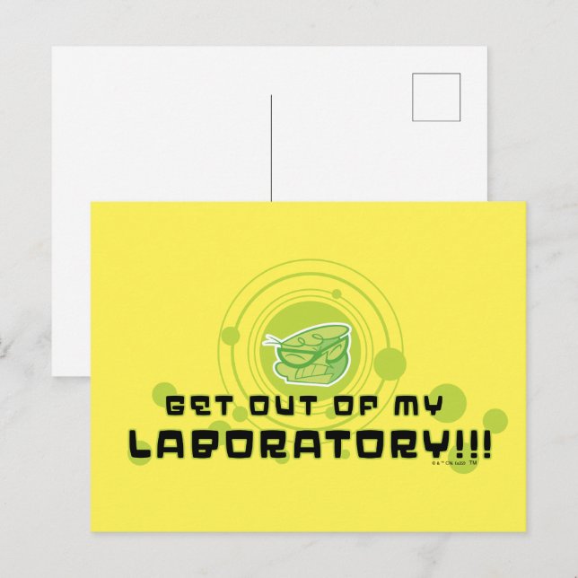 Postal Dexter - ¡¡¡Sal De Mi Laboratorio!!! (Anverso / Reverso)