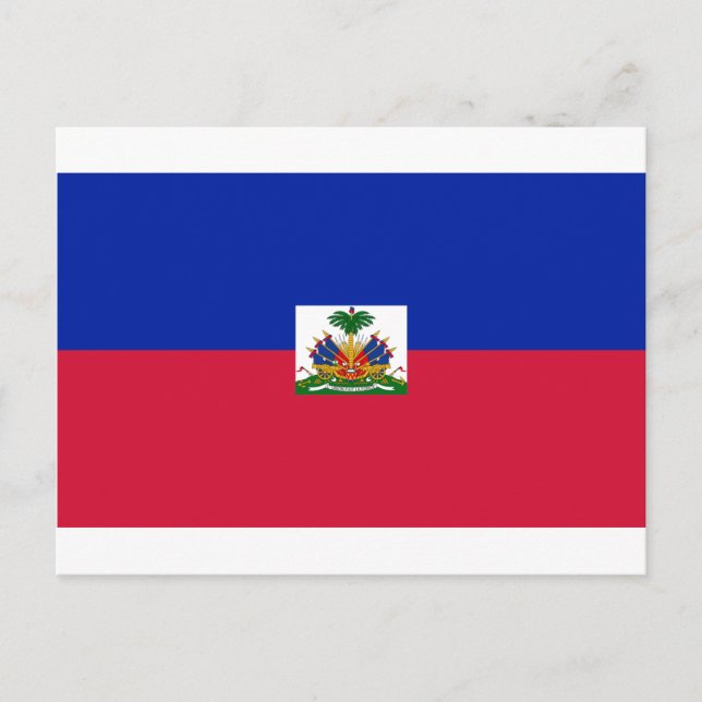 Postal d'Haïti de Drapeau - bandera de Haití (Anverso)