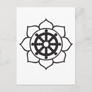 Postal Dharma Wheel Lotus