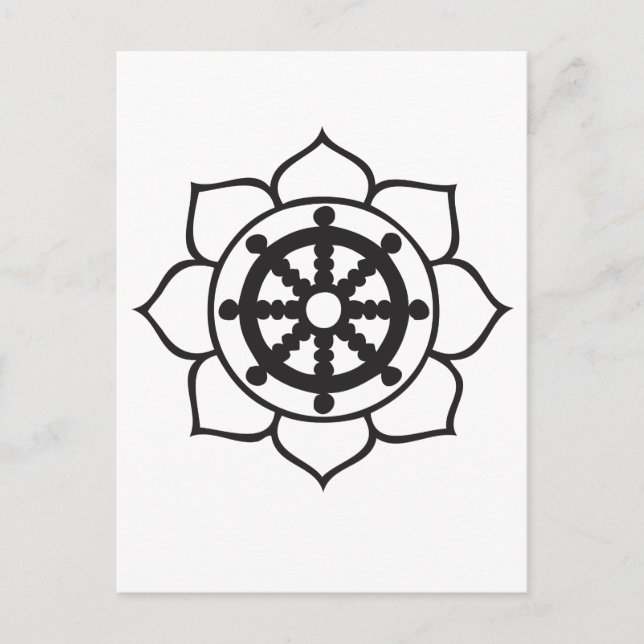 Postal Dharma Wheel Lotus (Anverso)