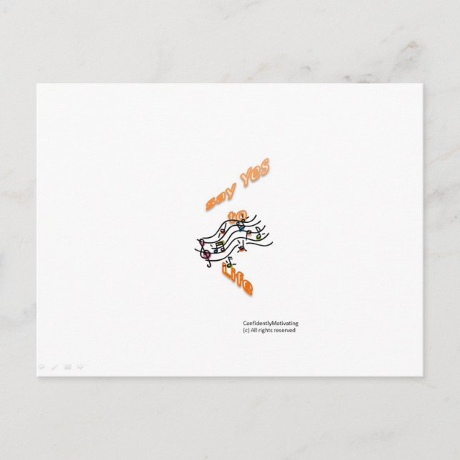 Postal Di sí a la vida (Anverso)