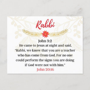 Postal Día 16. Nombres De Jesús Rabino Advent