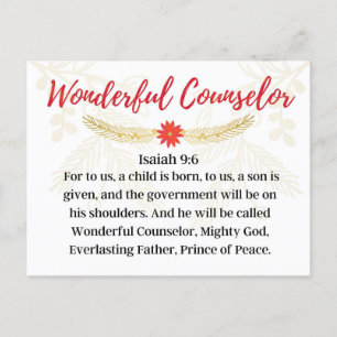 Postal Día 9. Nombres de Jesús   Consejero Maravilloso Ad