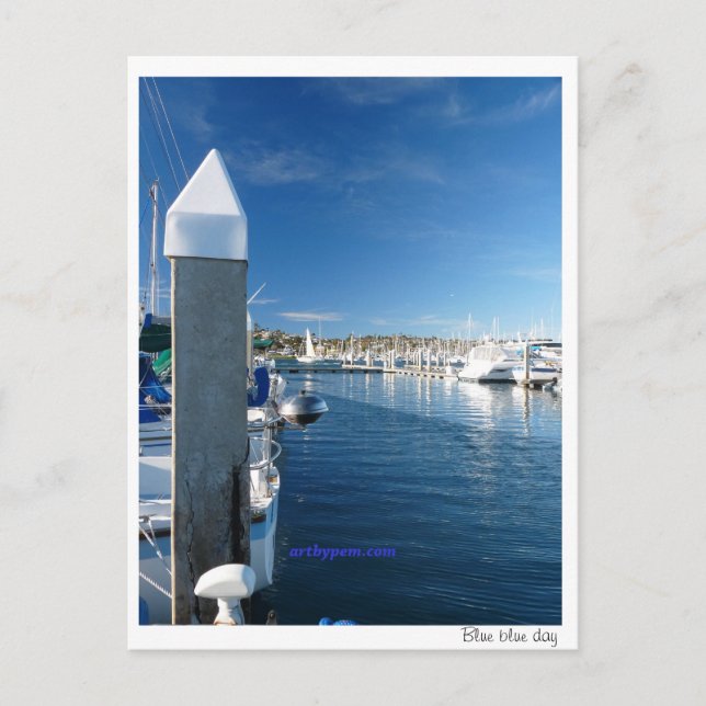 Postal Día azul (Anverso)