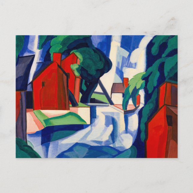 Postal Día Azul, 1930 de Oscar Bluemner (Anverso)