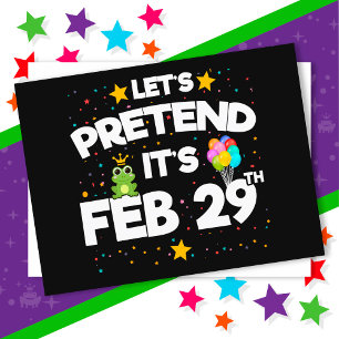 Postal Día bisiesto del 29 de febrero Cumpleaños del año 