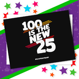 Postal Día Bisiesto Fiesta de Cumpleaños 100º Nuevo Año B