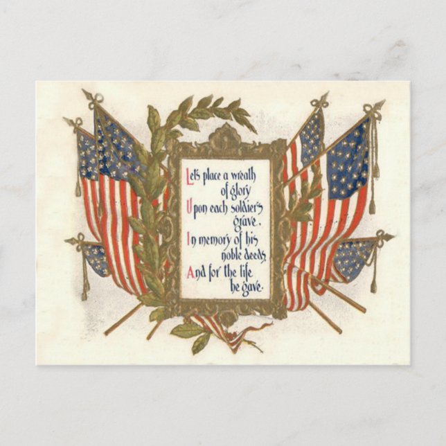 Postal Día conmemorativo de la guerra de la bandera de lo (Anverso)