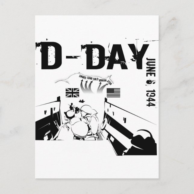 Postal DÍA D 6 de junio de 1944 (Anverso)