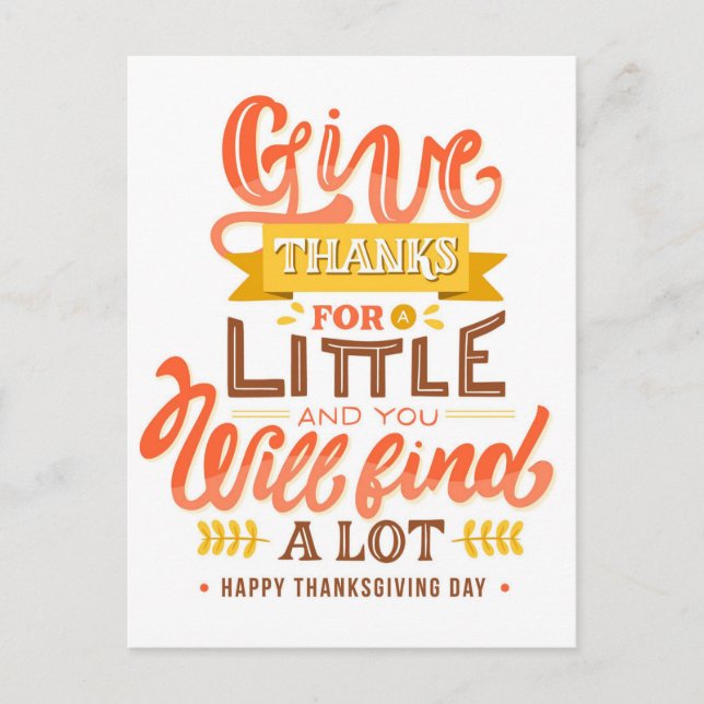 Postal Día de Acción de Gracias (Anverso)
