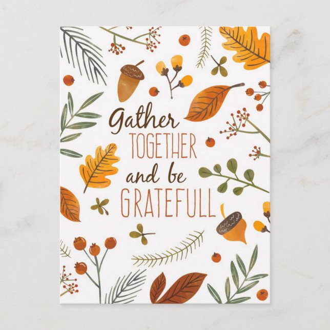 Postal Día de Acción de Gracias (Anverso)