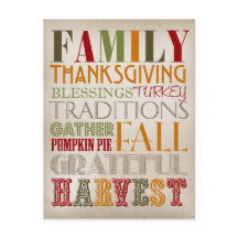 Postal - Día de Acción de Gracias