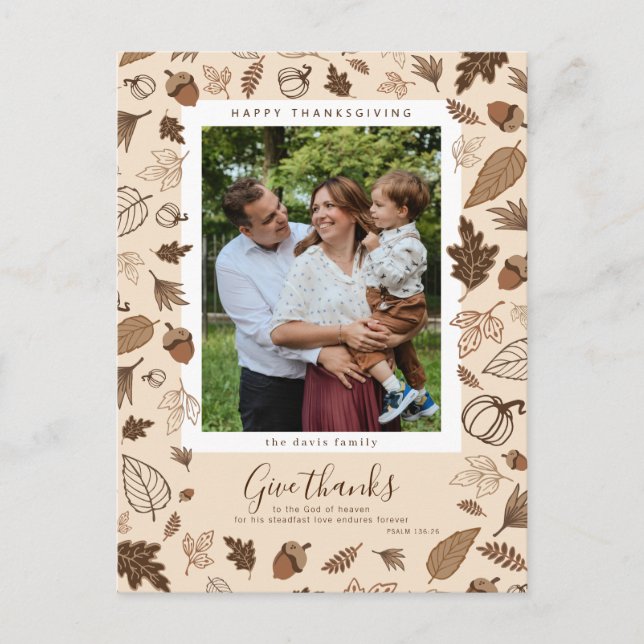 Postal Día de Acción de Gracias (Anverso)