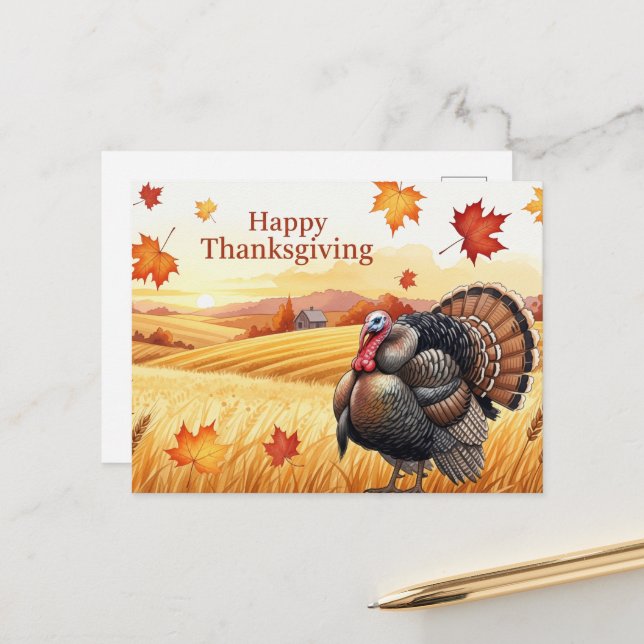 Postal Día de Acción de Gracias (Anverso/Reverso In Situ)