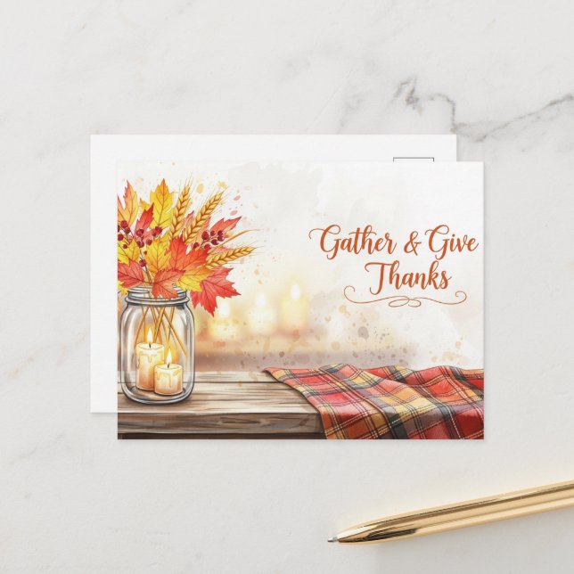 Postal Día de Acción de Gracias (Anverso/Reverso In Situ)