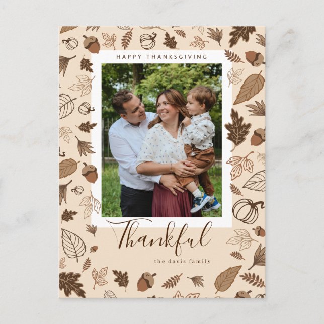 Postal Día de Acción de Gracias (Anverso)