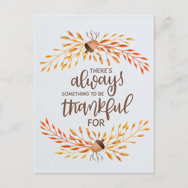 Postal Día de Acción de Gracias (Anverso)