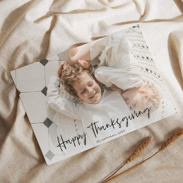 Postal Día de Acción de Gracias de la Familia minimalista