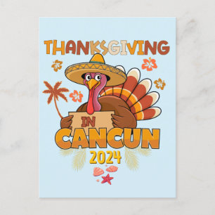 Postal Día de Acción de Gracias en la festividad tropical