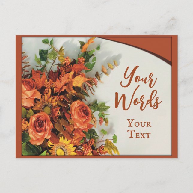 Postal Día de Acción de Gracias festivo (Anverso)