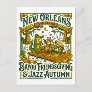 Postal Día de Acción de Gracias y Jazz de Otoño en el Bay