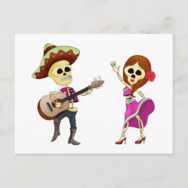 Postal Día de Baile Mariachi de la Pareja Muerta