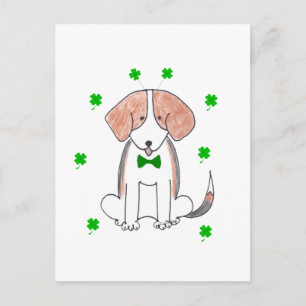 Postal Día de Beagle Saint Patricks