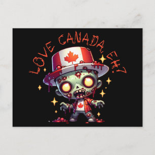 Postal Día de Canadá Zombie
