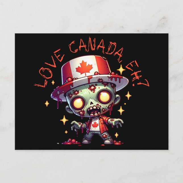 Postal Día de Canadá Zombie (Anverso)