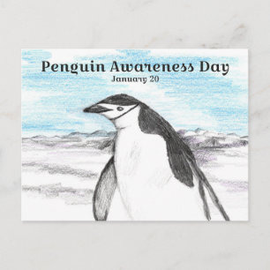 Postal Día de Concienciación sobre los Pingüinos 20 de En