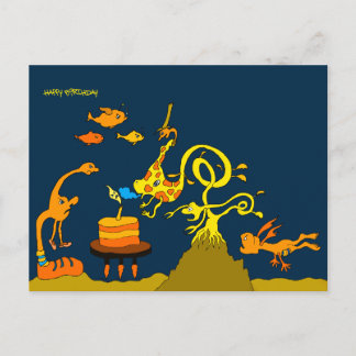 Postal Día de cumpleaños del Mar Profundo 5x7.jpg
