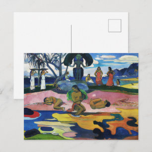 Postal Día de Dios de Gauguin Mahana no atua Impresión de