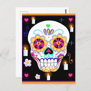Postal Día De Festividad Mexicana Del Cráneo De Azúcar Mu