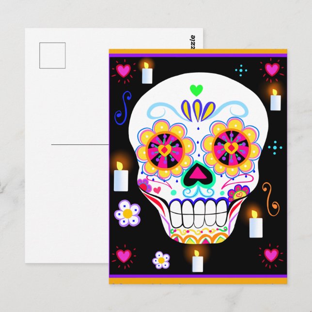 Postal Día De Festividad Mexicana Del Cráneo De Azúcar Mu (Anverso / Reverso)