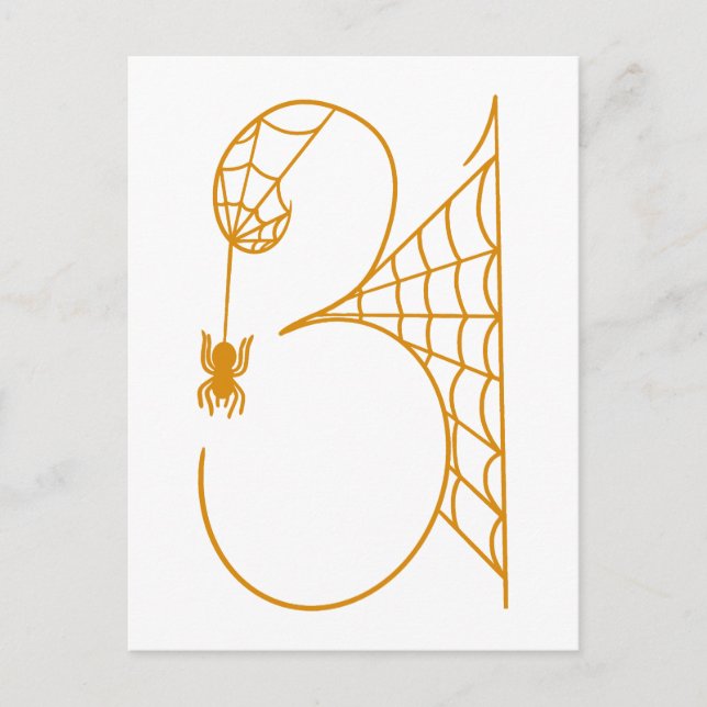 Postal Día de Halloween 31 Telarañas (Anverso)