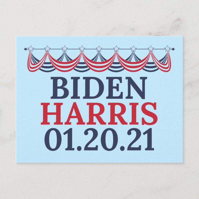 Postal Día de Inauguración de Joe Biden Kamala Harris (Anverso)
