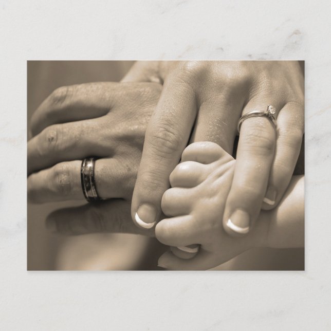 Postal Día de la boda de una familia (Anverso)