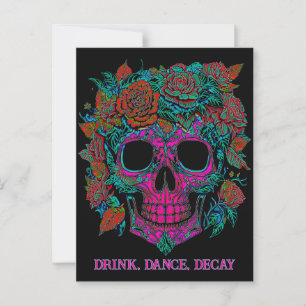 Postal Día de la Calavera del Azúcar en Halloween Muerto