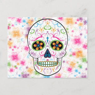 Postal Día de la Calavera del Azúcar Muerto - Color brill