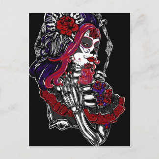 Postal Día de la Catrina de los Muertos