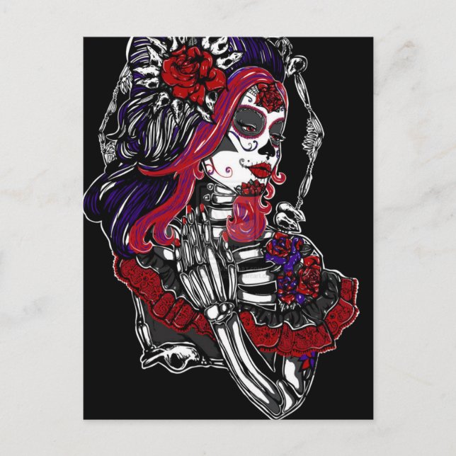 Postal Día de la Catrina de los Muertos (Anverso)