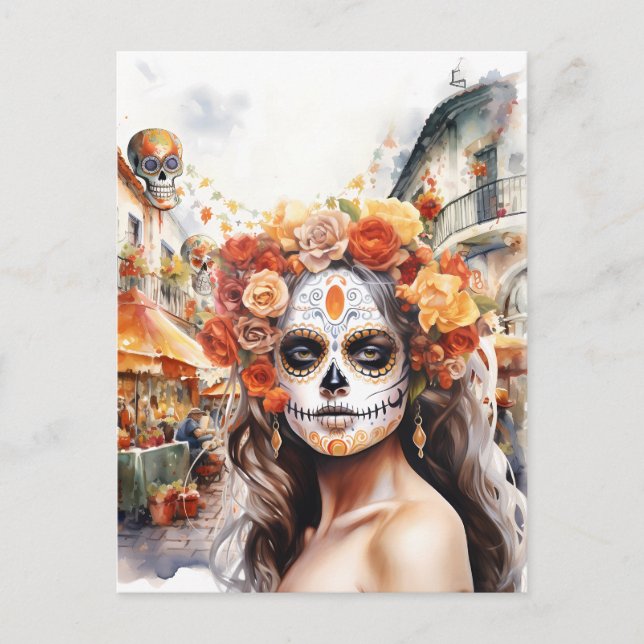 Postal Día de la Catrina Muerta (Anverso)