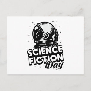 Postal Día de la ciencia de ficción del alienígena espaci