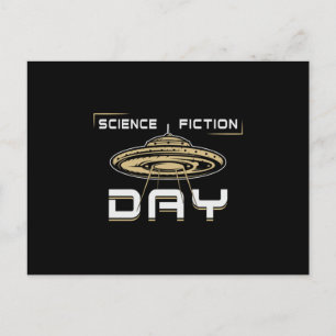 Postal Día de la Ciencia Ficción Estrellas Ciencia Espaci