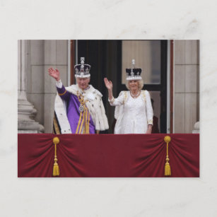 Postal Día de la coronación del balcón de la Reina de Cam